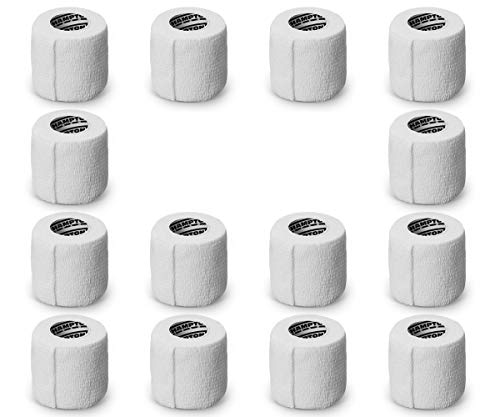 (14-Pack) 2” x 5 Yards | White Self Adhesive Bandage Wrap – Breathable Self Adherent Wrap for People & Pets - Athletic Elastic Cohesive Bandage for Sports Injury: Ankle, Knee & Wrist sprains