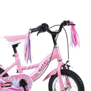 MINI-FACTORY Kids Bike Streamers Pink Pearl - 2Pcs Bicycle Scooter Front Handlebar Tassel Ribbon Decoration for Girls - Pearl (Pearl)