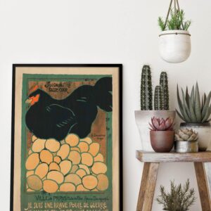 Vintage Rooster Print - French Chicken for Kitchen Wall Art - Hen Bird Country Decor WWI rations poster - 8 x 10, 11 x 14, 11x 17, 16 x 20, 18 x 24, 24 x 36, 30 x 40 unframed print