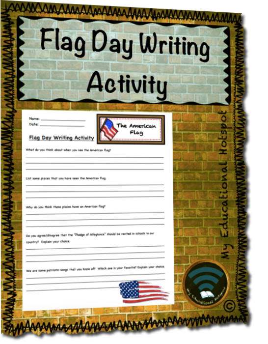 American Flag Day Writing Activity