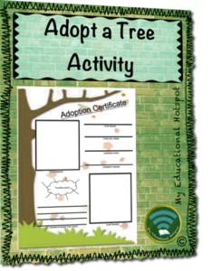 adopt a tree activity template & directions