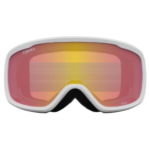 Giro Cruz Ski Goggles - Snowboard Goggles for Men, Women & Youth - Anti-Fog - OTG - White Wordmark Strap with Yellow Boost Lens