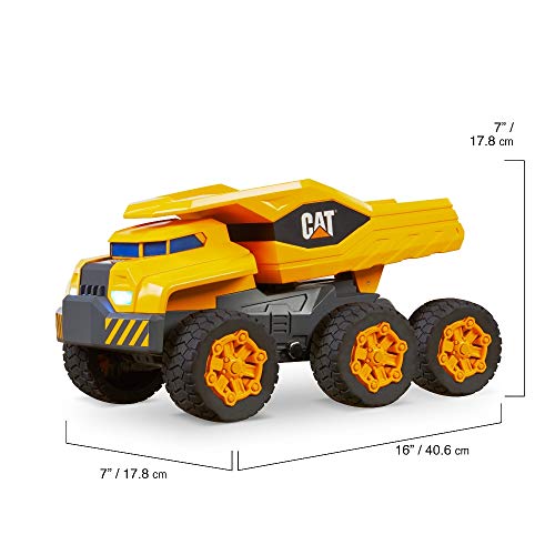 CAT Construction Toys Cat Construction Massive Mover Dump Truck – Remote Control Truck, RC Truck - Speed up to 12 mph, 6 Wheel Suspension, Heavy Load Climbing Mode – For Ages 8+