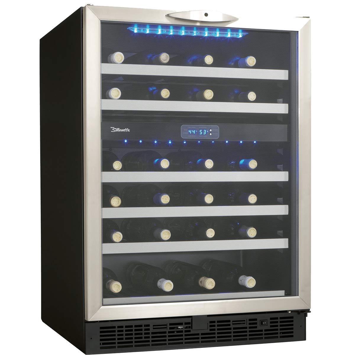 Danby 24-in Silhouette Stilton Single Zone Wine Cellar, Stainless Steel (SWC057D1BSS)