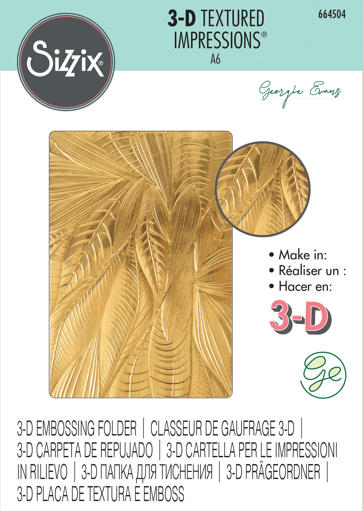 Sizzix 3D TEXTR IMPR Fall, Fallen Leaves