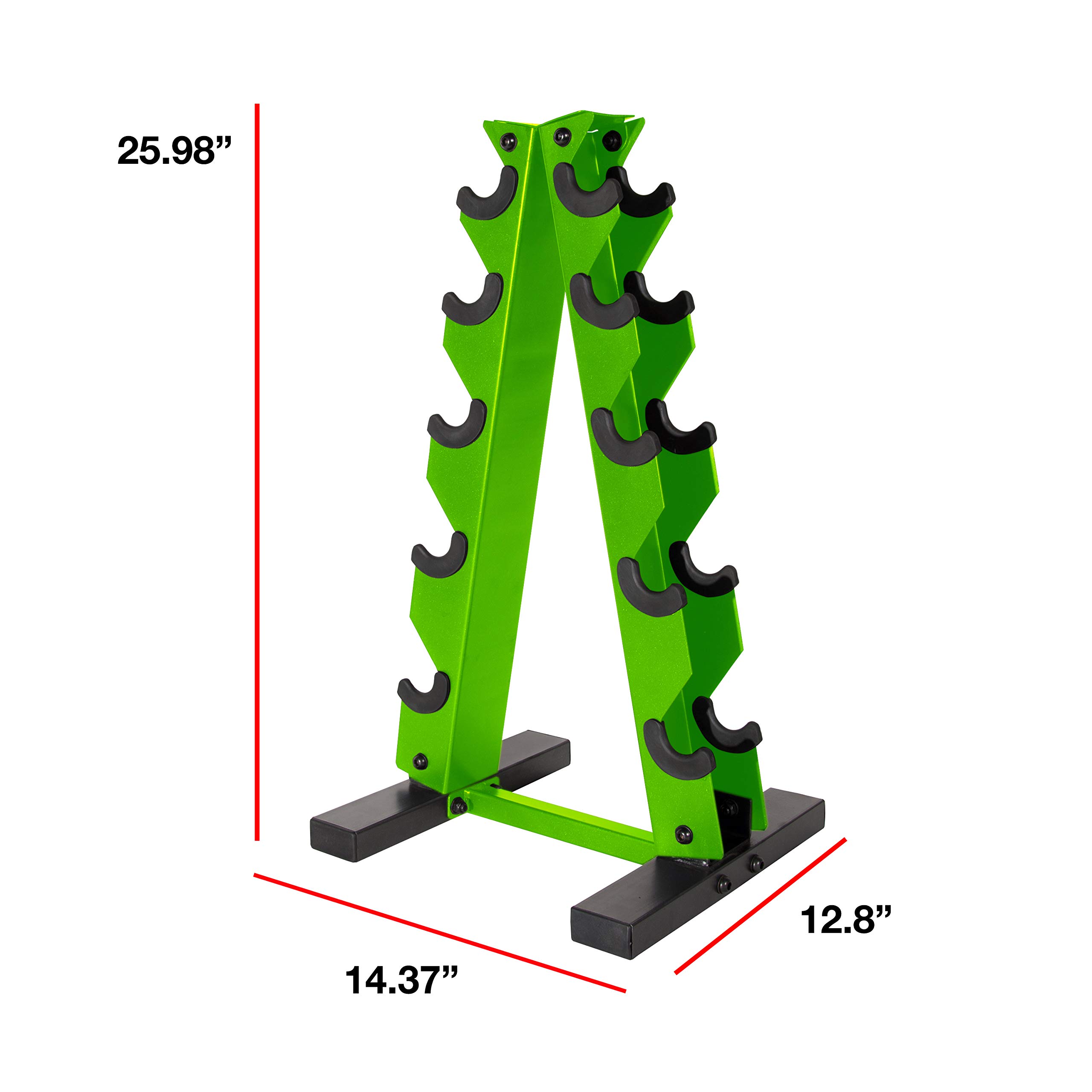 CAP Barbell 150-Pound Dumbbell Set with Vertical Rack, Green