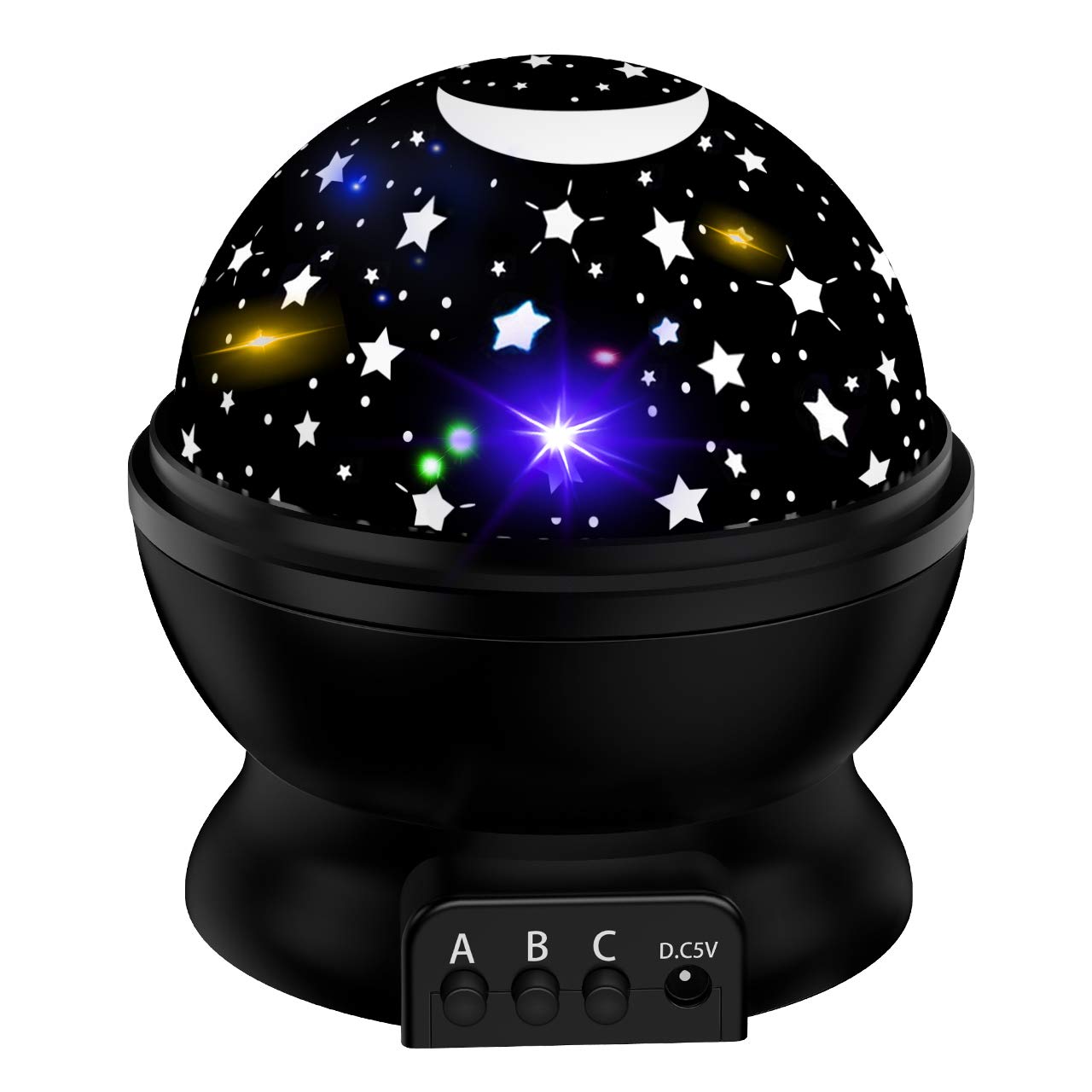 Star Projector Night Light for Kids, Gifts for 3-12 Year Old Girls Boys Kids Night Light Projector for Kids Autism Toys for 3-12 Year Old Girls Boys Kids Halloween Toys Gifts Birthday Present Black