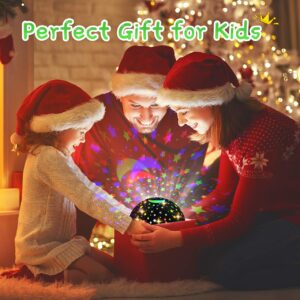 Star Projector Night Light for Kids, Gifts for 3-12 Year Old Girls Boys Kids Night Light Projector for Kids Autism Toys for 3-12 Year Old Girls Boys Kids Halloween Toys Gifts Birthday Present Black