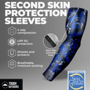 Tough Outdoors Sports Compression Arm Sleeves for Men & Women - Youth, Kids Basketball Shooting Sleeves - Football, Baseball