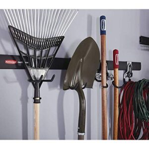Rubbermaid Fasttrack Wall Double S Hook 2 Handle Garage Storage Organizer Rack for Hand Tools (4 Pack)