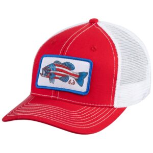 realtree ameribass adjustable trucker hat (red)