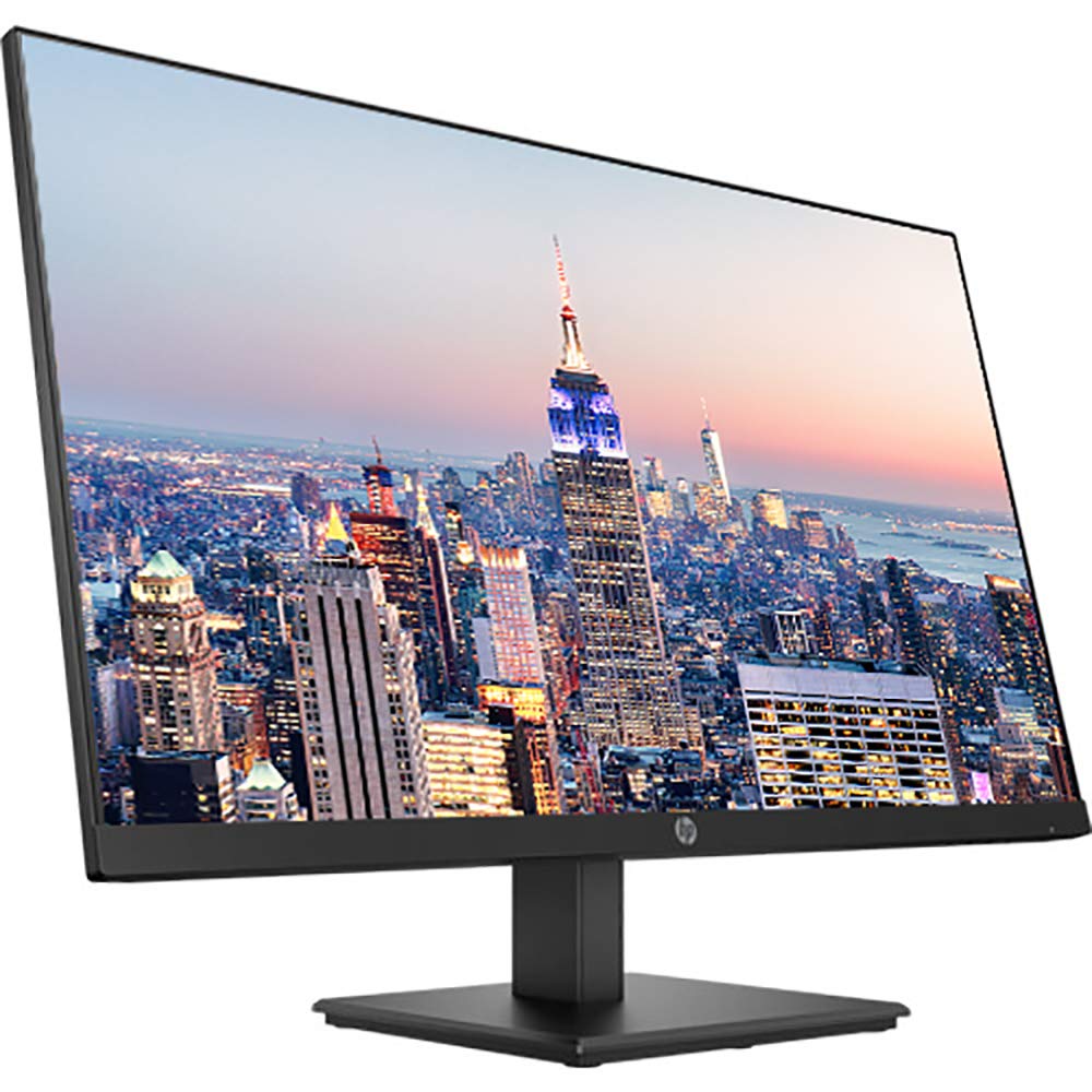 HP P27H 27 Inch IPS LED Backlit Monitor 2-Pack Display Bundle with Fully Adjustable Dual Monitor and Desk Mount Clamp