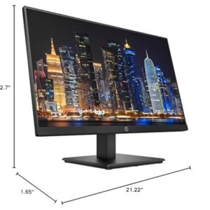 HP P244 23.8 Inch IPS LED Backlit Monitor (5QG35A8#ABA) 2-Pack Display Bundle with Fully Adjustable Dual Monitor Stand and Desk Mount Clamp