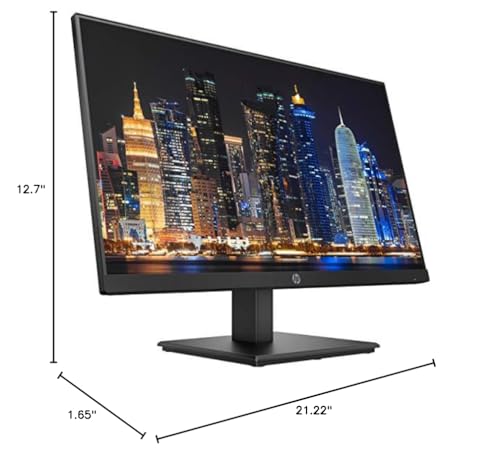 HP P244 23.8 Inch IPS LED Backlit Monitor (5QG35A8#ABA) 2-Pack Display Bundle with Fully Adjustable Dual Monitor Stand and Desk Mount Clamp