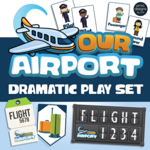 airport dramatic play set - preschool and kindergarten