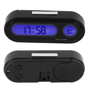 Car Auto Digital Temperature Clock LED Clocks, 2 in 1 Car Vehicle Interior Mini Electronic Watch LED Digital Clock Thermometer Voltmeter