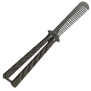 emhflyfn stainless steel comb practice trainer for beginner unsharpened blade folding tool set