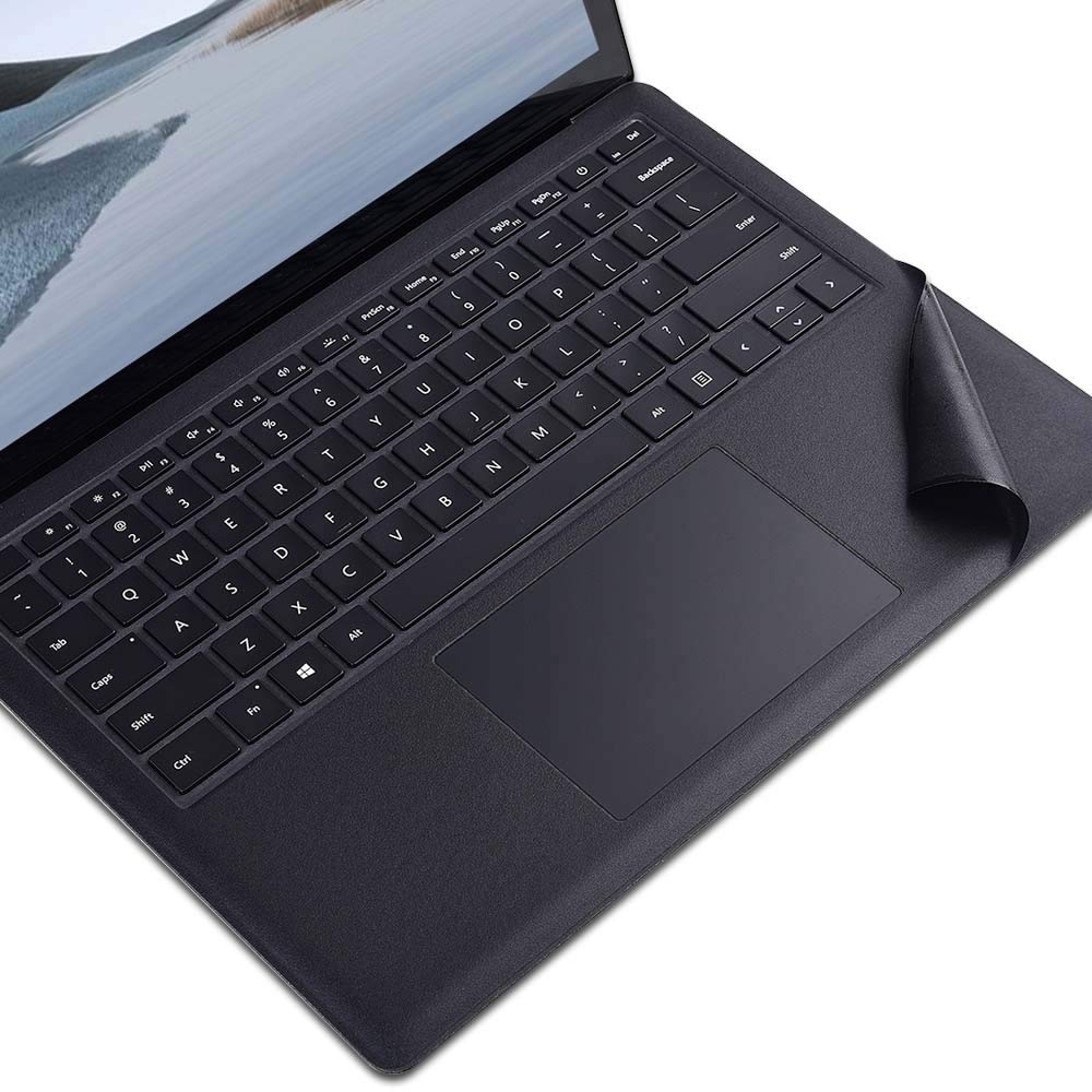 XISICIAO Full Size Keyboard Palm Rest Cover for Microsoft Surface Laptop 3/4/5 Palm Pads Wrist Rests Film Protector,Avoid Stain for 13.5 Inch Laptop(US Layout) (Black for Laptop 3/4/5 13.5 inch)