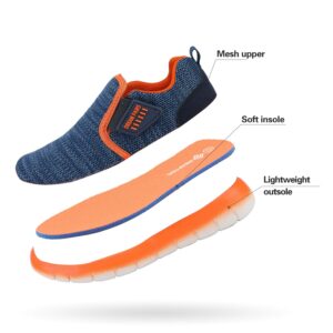 DREAM PAIRS Boys Athletic Sports Sneakers Slip on Tennis Running Shoes Navy Orange Size 13 Little Kid Luca