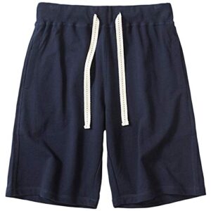 czzstance mens shorts casual cotton athletic shorts drawstring workout running shorts with pockets navy