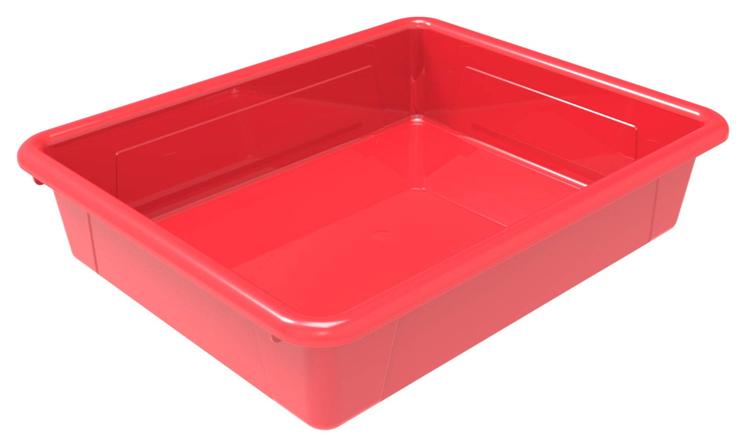 Storex Storage Tray, Letter Size, 10 x 13 x 3 Inches, Red