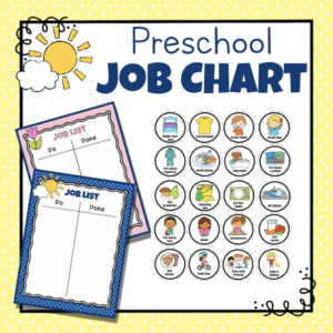 printable preschool job charts