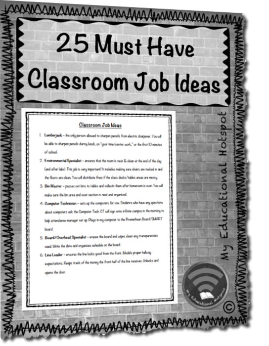 25 Must Have Classroom Job Ideas (with descriptions)