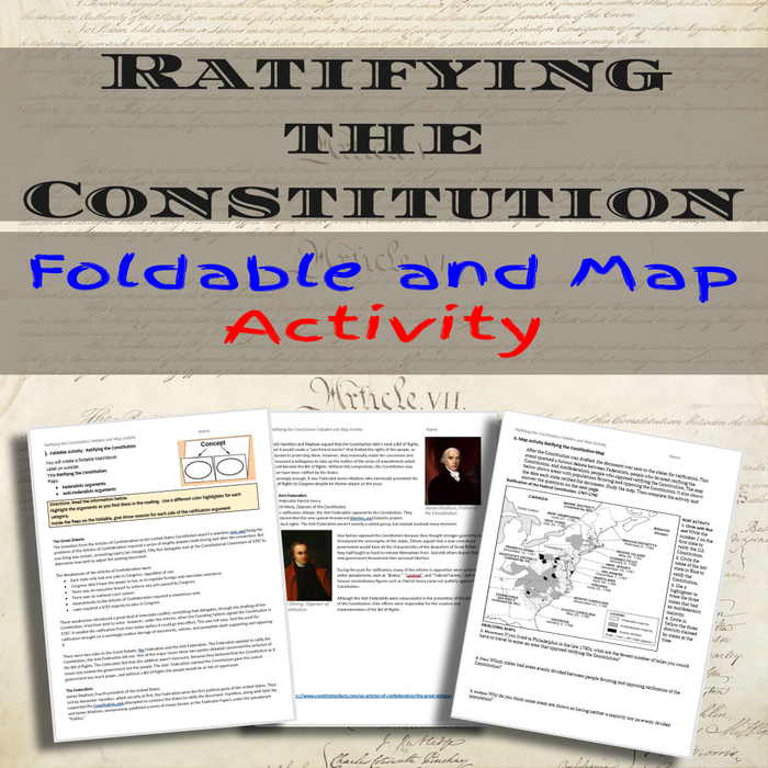 Ratifying the Constitution Activity