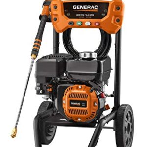 Generac 8874 2900 PSI 2.4 GPM Gas-Powered Residential Pressure Washer - Efficient Cleaning Power - Versatile Attachments, Reliable Performance - 50-State/CARB Compliant