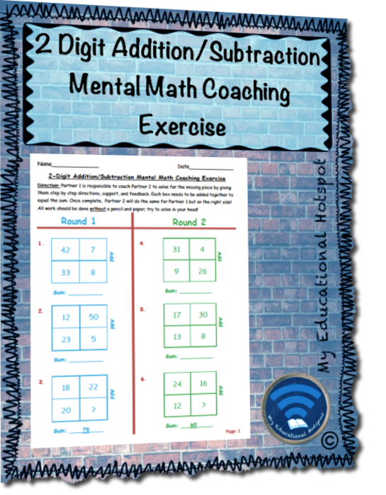 2 Digit by 1 Digit Multiplication Step by Step Worksheet (w/ Practice Template)