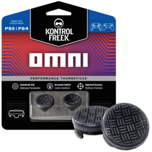 kontrolfreek omni for playstation 4 (ps4) and playstation 5 (ps5) | 2 performance thumbsticks | 2 low-rise concave | black