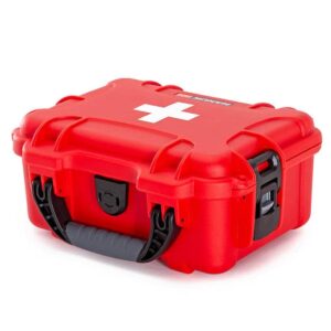 Nanuk 904 Waterproof First Aid Prepper Survival Gear Dust and Impact Resistant Case - Empty - Red