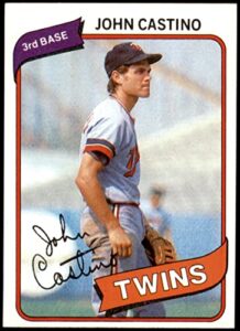 1980 topps # 137 john castino minnesota twins (baseball card) nm twins