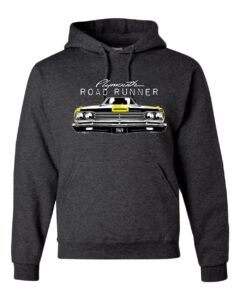 wild bobby 1971 hot rod racing cars and trucks unisex graphic hoodie sweatshirt, heather black, x-large