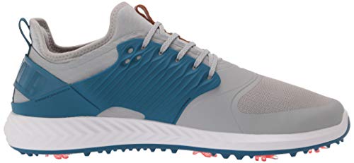 Puma Men's Ignite Pwradapt Caged Golf Shoe, High Rise-Puma Silver-Digi-Blue, 11.5