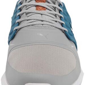 Puma Men's Ignite Pwradapt Caged Golf Shoe, High Rise-Puma Silver-Digi-Blue, 11.5