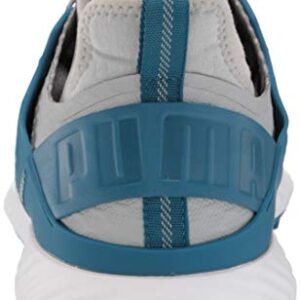 Puma Men's Ignite Pwradapt Caged Golf Shoe, High Rise-Puma Silver-Digi-Blue, 11.5