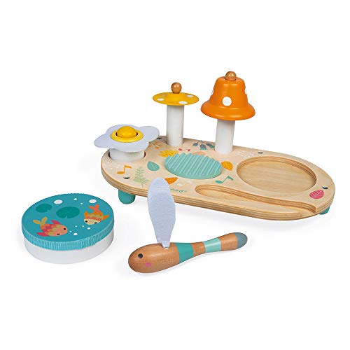 Janod Pure Musical Table - Wooden Musical Instrument Set – Ages 1+ - J05164