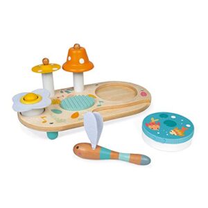 Janod Pure Musical Table - Wooden Musical Instrument Set – Ages 1+ - J05164