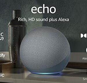 Echo (4th Gen) | With premium sound, smart home hub, and Alexa | Twilight Blue