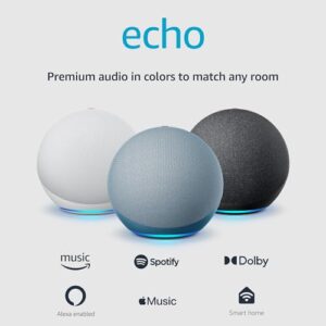 Echo (4th Gen) | With premium sound, smart home hub, and Alexa | Twilight Blue