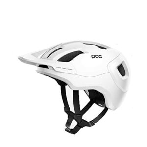 poc, axion spin mountain bike helmet for trail and enduro, matt white, x-small/small
