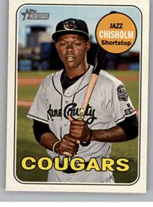 2018 topps heritage minors #93 jazz chisholm kane county cougars rc rookie mlb baseball trading card