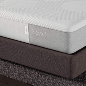 Casper Sleep Nova Polyurethane Foam Hybrid Mattress, Queen, Plush, Light Gray