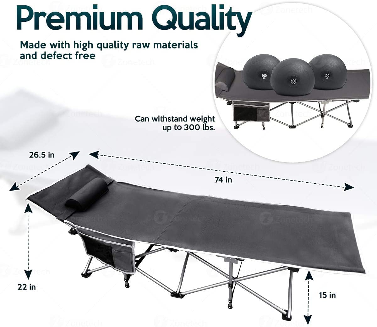 Zone Tech Camping Cot (1)