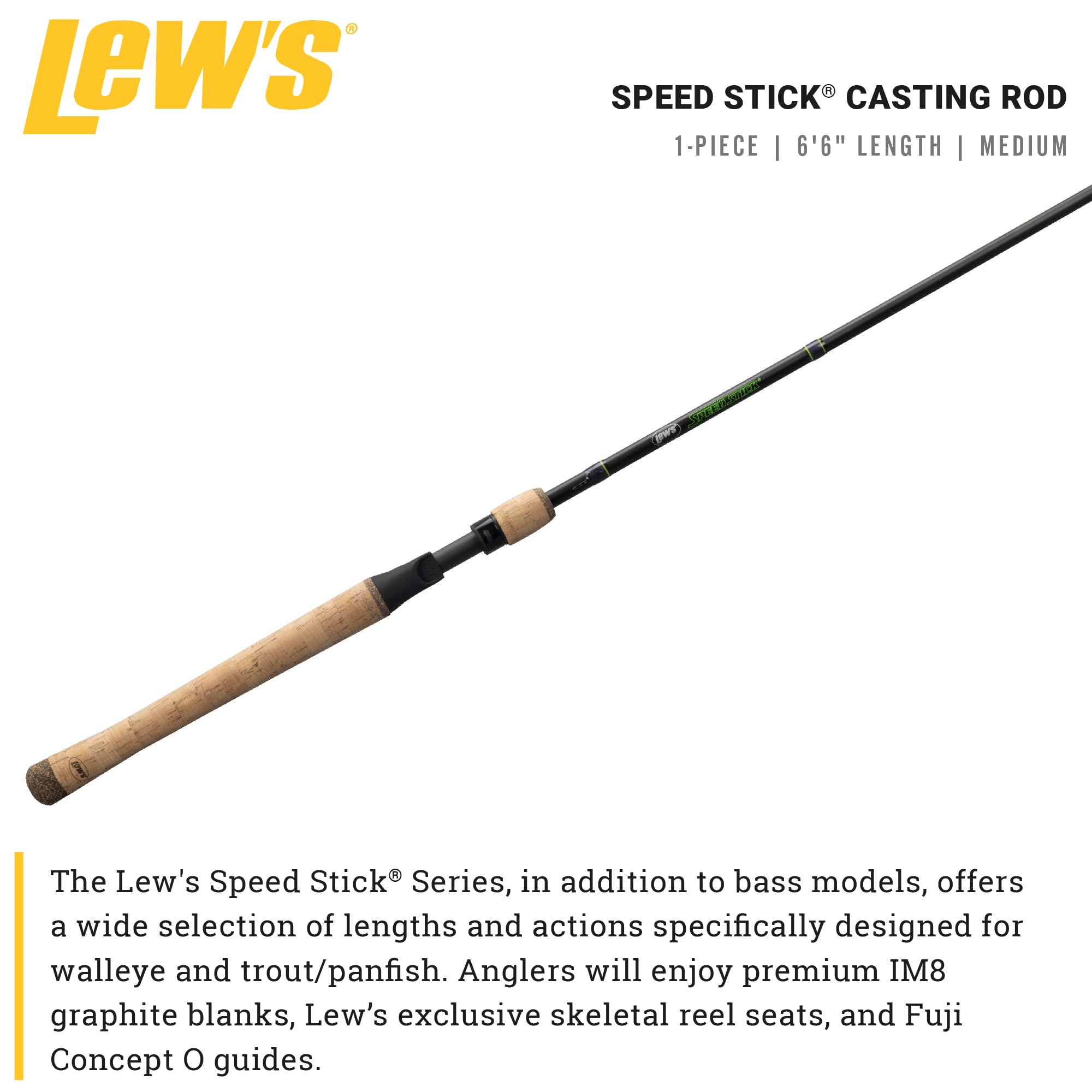 Lew's Speed Stick 6'6"-1 Medium/Moderate Casting Rod