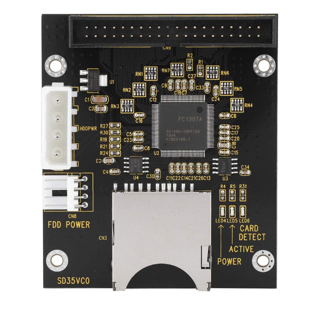 Zopsc Computer Connectors, SD Memory Card to 3.5inch 40Pin Male, IDE Hard Disk Drive Adapter Secure Digital Converter, IDE Hard Disk Drive Adapter, Compatible with DOS/Linux/Windows 98SE/Me/XP