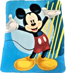 disney mickey mouse little explore happy face cozy throw blankets 40" x 60"