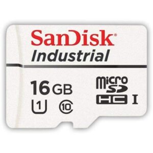 sandisk industrial 16gb micro sd memory card class 10 uhs-i microsdhc (bulk 25 pack) in cases (sdsdqaf3-016g-i) bundle with (1) everything but stromboli card reader