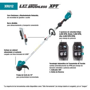 Makita XRU12SM1 18V LXT® Lithium-Ion Brushless Cordless String Trimmer Kit (4.0Ah)